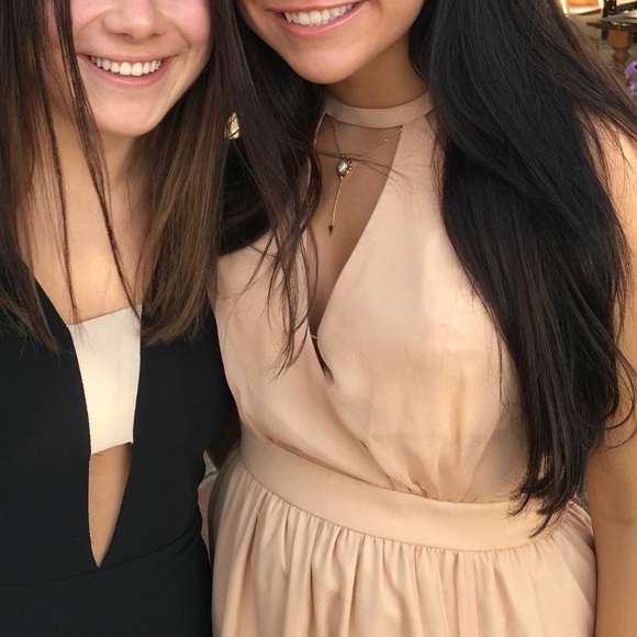 Jay Godfrey long tan nude dress - Picture 1 of 3